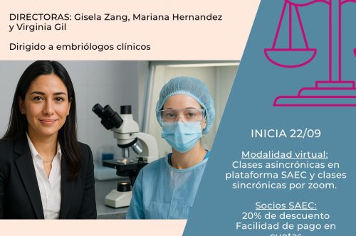 CURSO/TALLER: Aspectos Legales en Embriología Clínica - Edición 2025